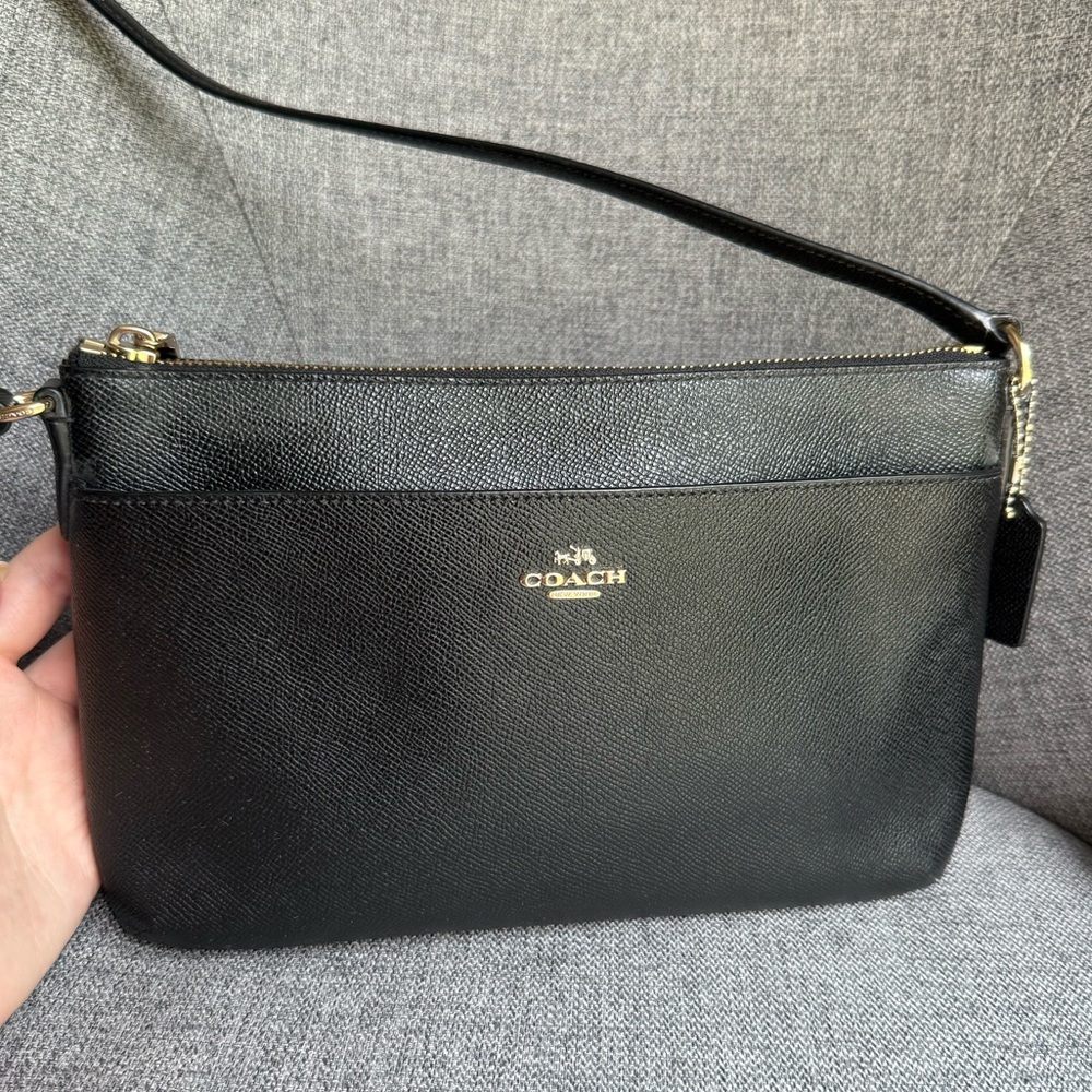 Coach Journal Black Leather Crossbody Bag